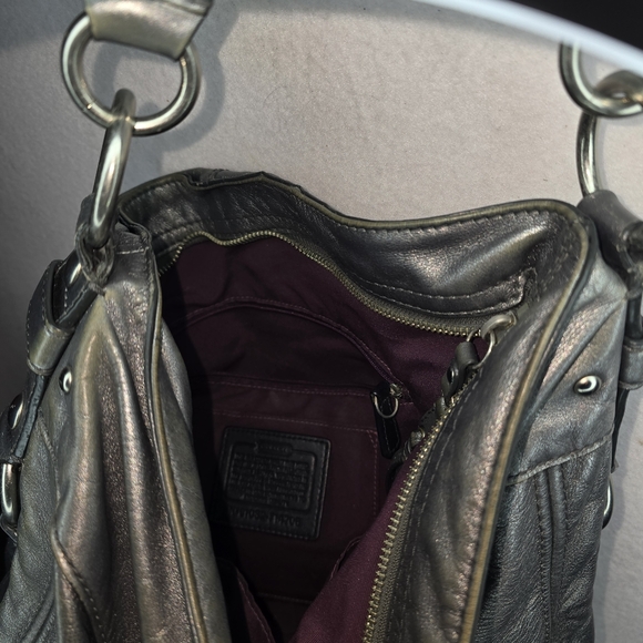 Coach Metallic Hobo Ladies Bag Purse No. C1032-F14706 - Picture 13 of 14